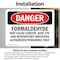 Signmission Formaldehyde May Cause Cancer Danger Sign, Vinyl Decal, 10in W x 7in L, 2PK OS-2PACK-DS-D-710-L-1904 - alternate 3